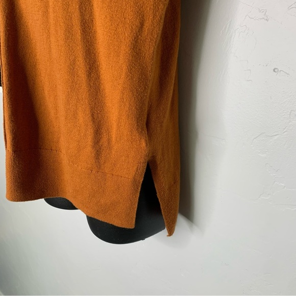 Lucky Brand Burnt Orange Oversized V-Neck Button Cardigan Sweater Small - Picture 7 of 16